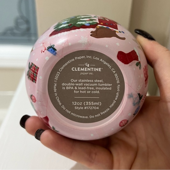 NEW Clementine Christmas Dog Wine Tumbler 2023 - Picture 3 of 4
